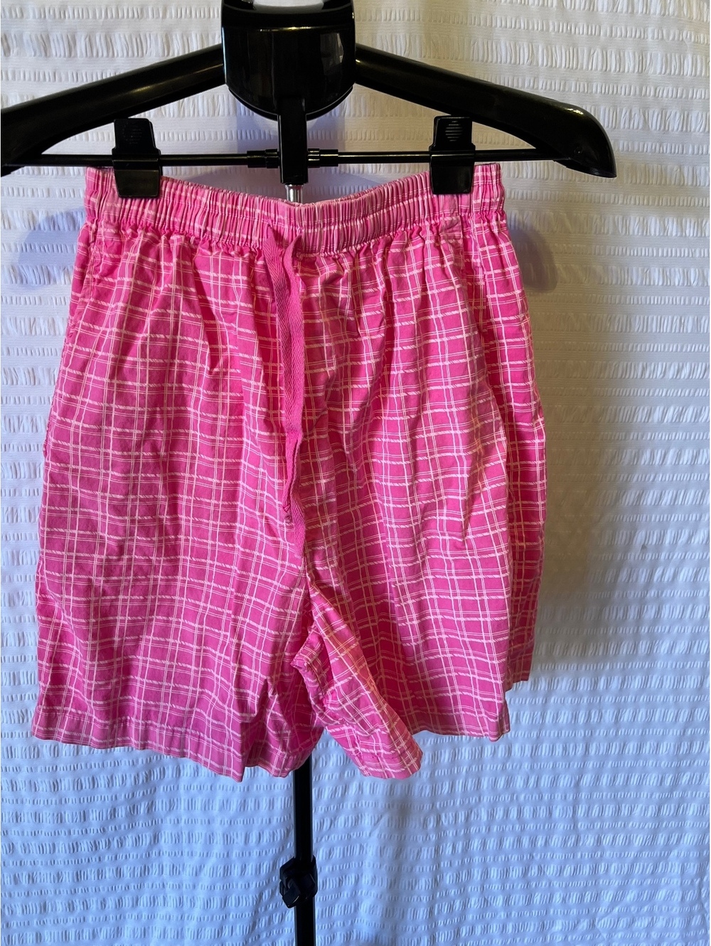 Fresh Produce Pink Plaid Drawstring Shorts – Size S